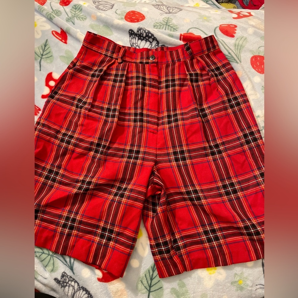 Genuine Vintage Wool blend Plaid Bermuda Shorts
